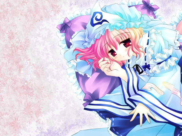 Pink haired anime girl blue #3 free wallpaper for desktop - medium preview image