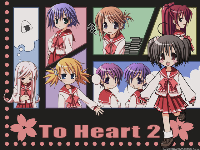 Anime girls various hair colors free wallpaper for desktop - medium preview image