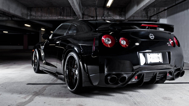 Black sports car parking garage #12 free wallpaper for desktop - medium preview image