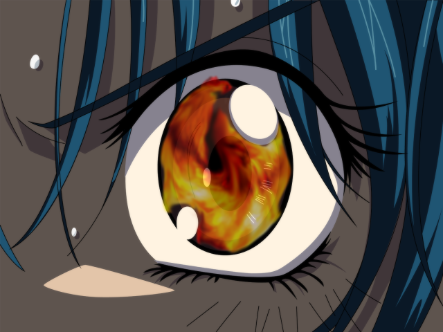Blue hair eye fireball alice free wallpaper for desktop - medium preview image