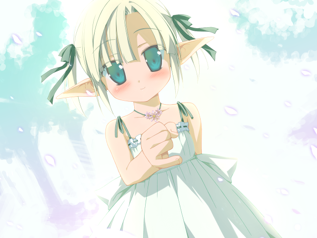 Girl dress necklace flower sky free wallpaper for desktop - medium preview image