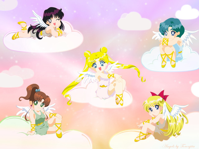 Angel sailor moon chibi usa free wallpaper for desktop - medium preview image