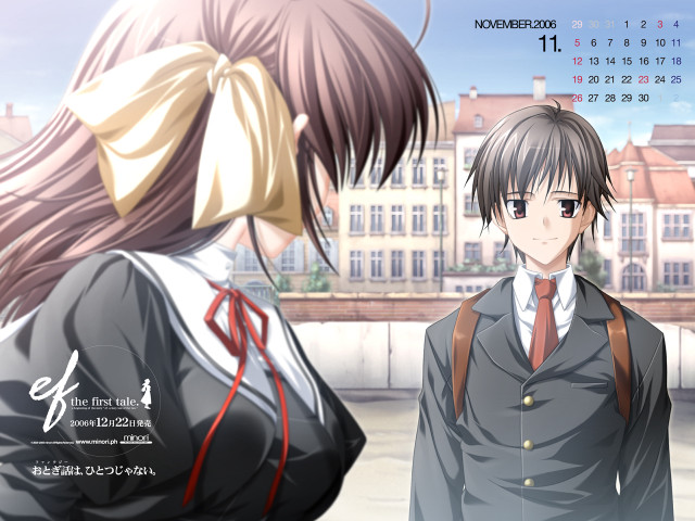 Couple building clock ai mitsu free wallpaper for desktop - medium preview image