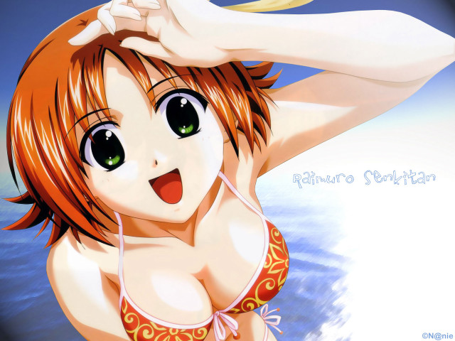 Cartoon girl bikini banana outdoors free wallpaper for desktop - medium preview image