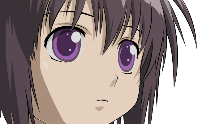 Anime girl purple eyes black free wallpaper for desktop - medium preview image