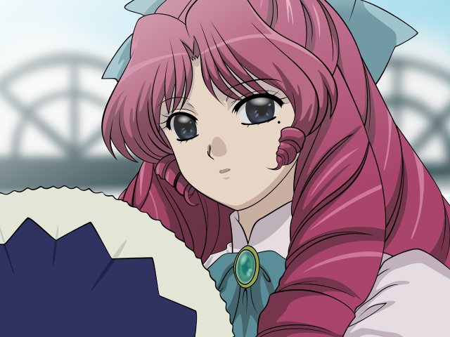 Anime girl pink hair blue #2 free wallpaper for desktop - medium preview image