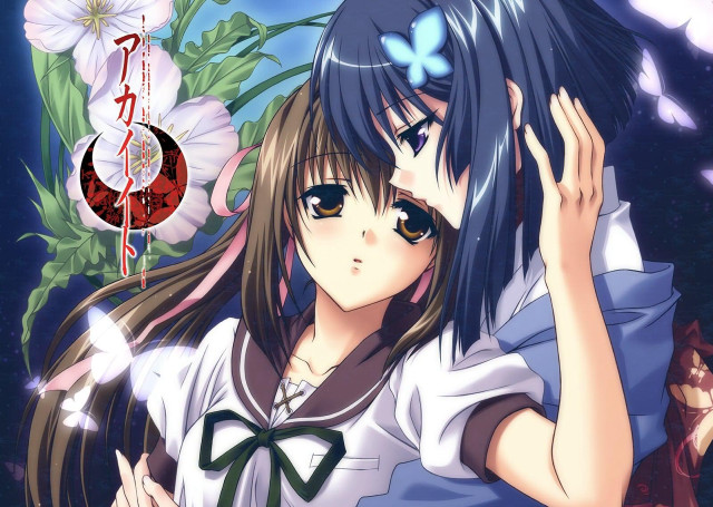 Girl butterfly night manga kyoto free wallpaper for desktop - medium preview image