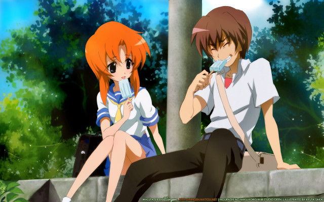 Anime characters woods sitting teeth #2 free wallpaper for desktop - medium preview image