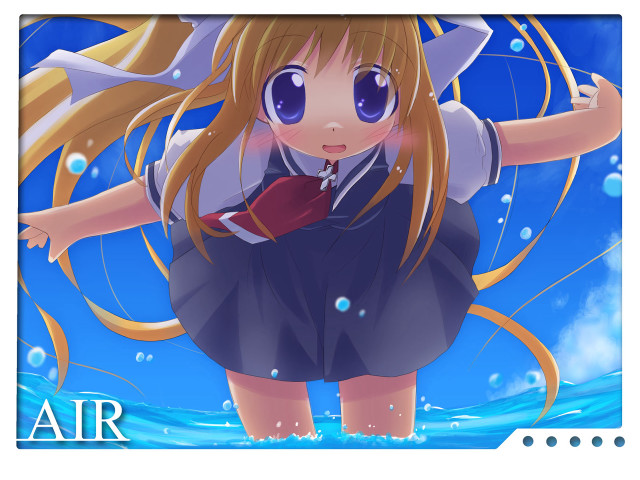Sailor girl water posing blonde free wallpaper for desktop - medium preview image