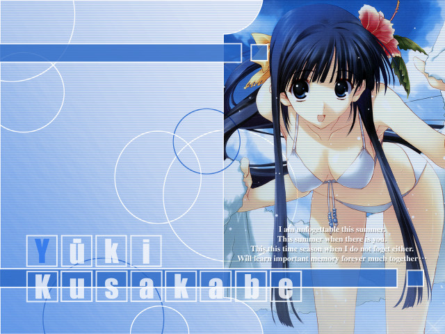 Anime girl blue hair flower #4 free wallpaper for desktop - medium preview image