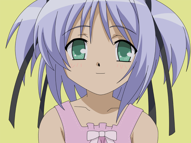 Purple hair green eyes sad free wallpaper for desktop - medium preview image