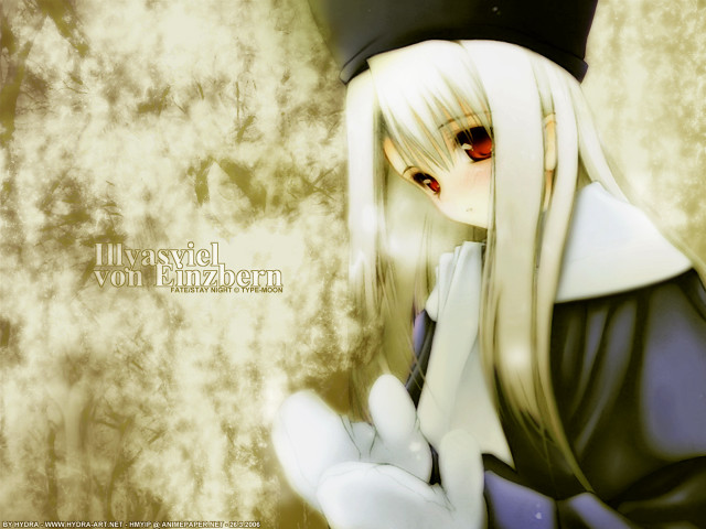 White haired anime gothic portrait free wallpaper for desktop - medium preview image