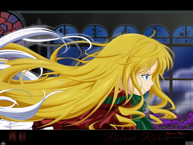Blonde long haired woman gothic free wallpaper for desktop - medium preview image