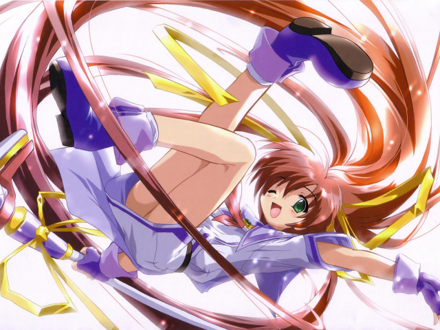 Flying woman sword rayonism energetic free wallpaper for desktop - medium preview image