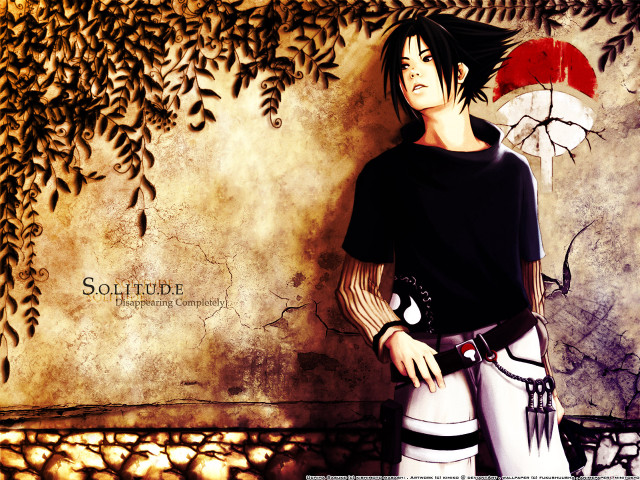 Gothic anime man umbrella autumn free wallpaper for desktop - medium preview image