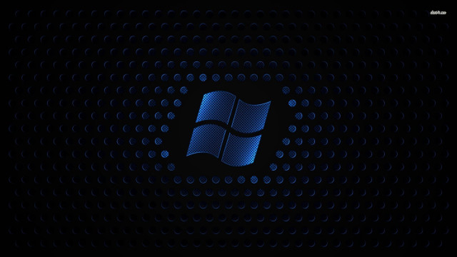 Dark blue logo black background free wallpaper for desktop - medium preview image