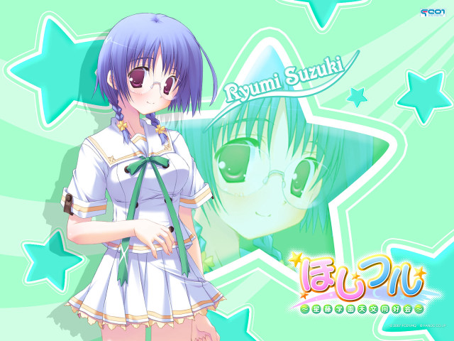 Girl camera star background blue free wallpaper for desktop - medium preview image