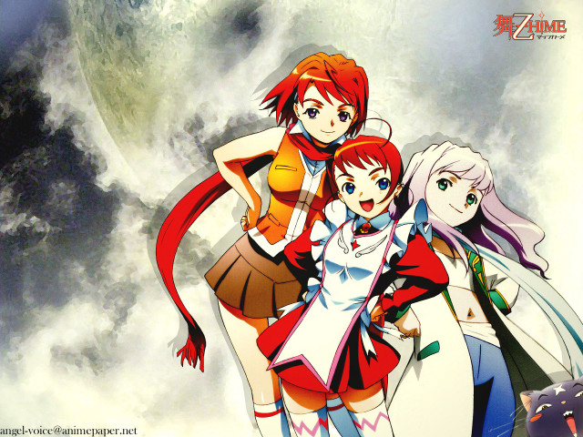 Anime girls moon cloudy rayonism free wallpaper for desktop - medium preview image