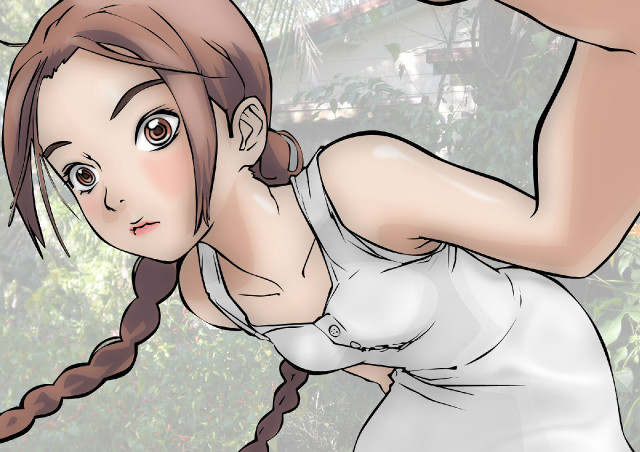 Girl long hair cellphone giantess free wallpaper for desktop - medium preview image