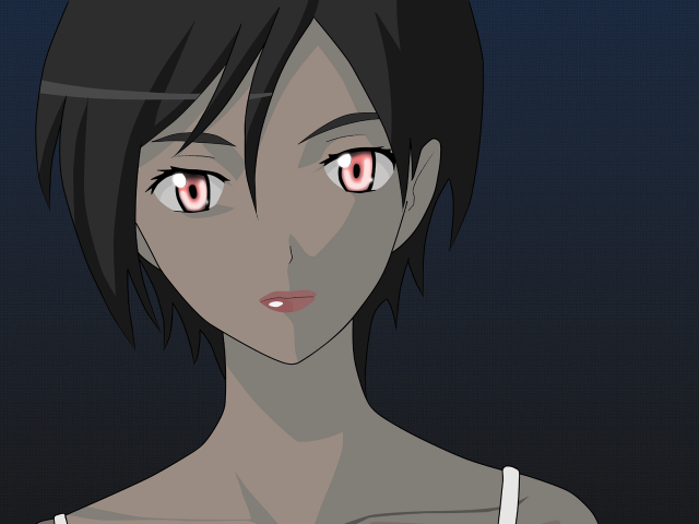 Red eyed dark skinned ayako free wallpaper for desktop - medium preview image