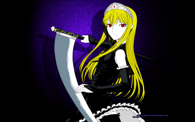 Anime longhair sword yandere gothic free wallpaper for desktop - medium preview image