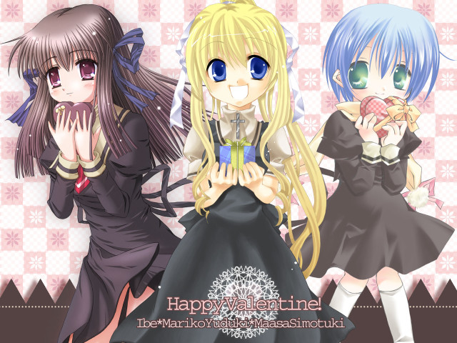 Anime girls blue eyes long #18 free wallpaper for desktop - medium preview image