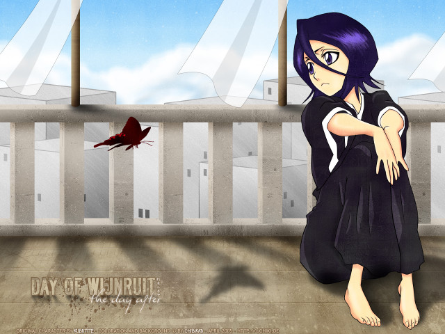 Girl black dress fence bird free wallpaper for desktop - medium preview image