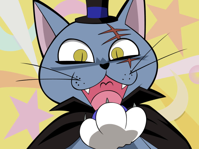 Cartoon cat top hat black free wallpaper for desktop - medium preview image