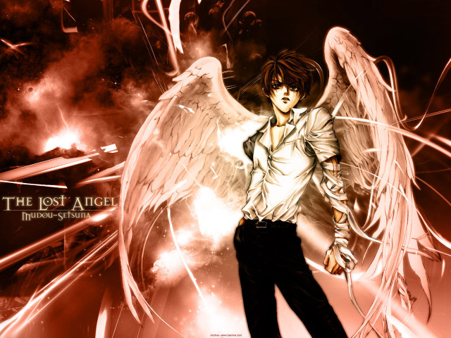 Angel wings demon firework sword free wallpaper for desktop - medium preview image