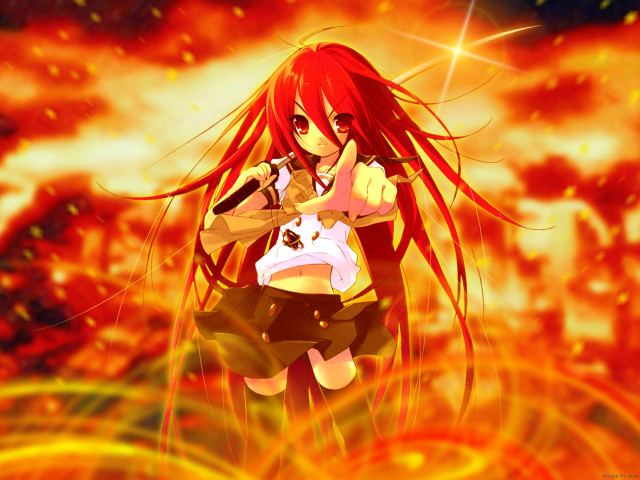 Red haired girl microphone firestar free wallpaper for desktop - medium preview image