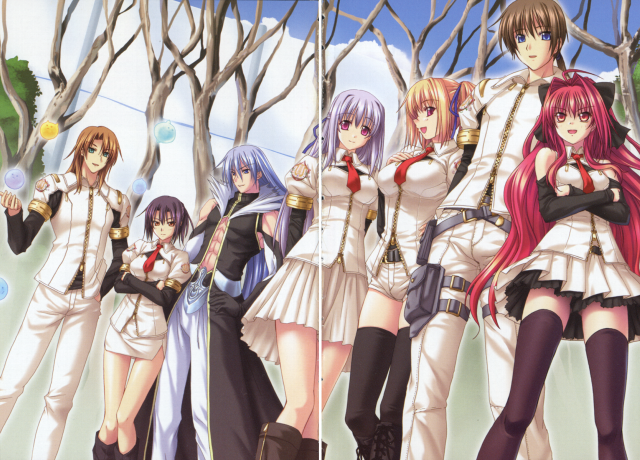 Anime girls snow trees belt free wallpaper for desktop - medium preview image