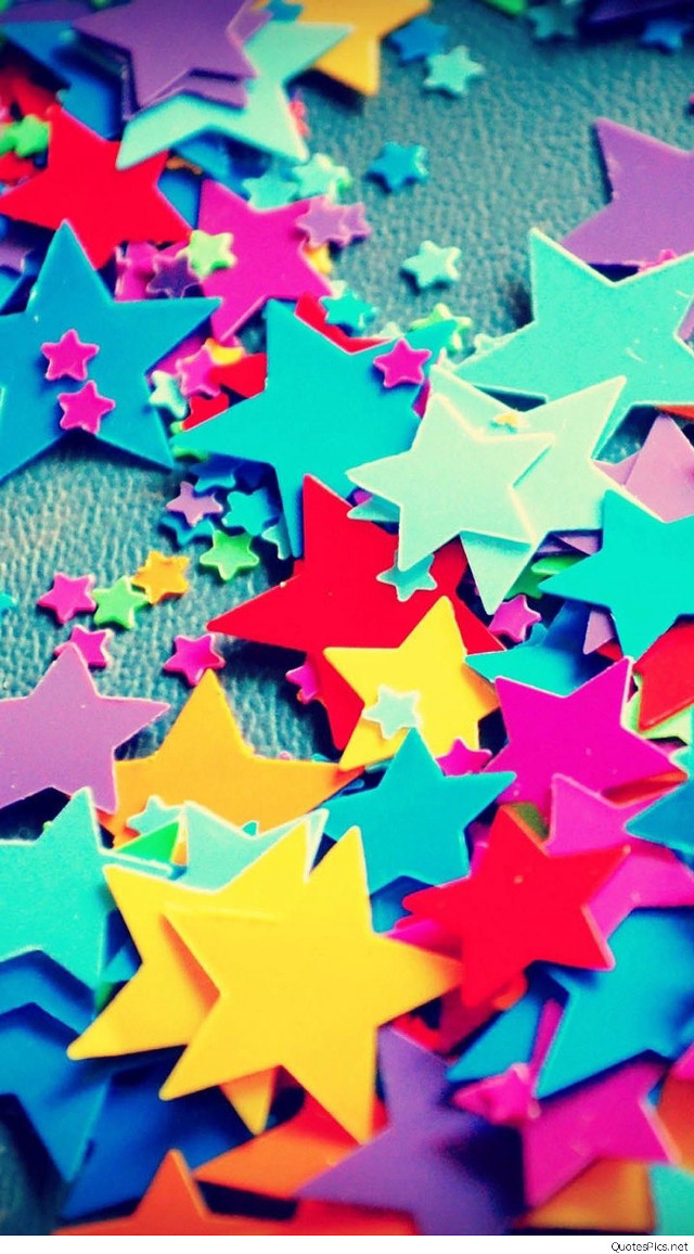 Colorful stars tabletop black background #5 free wallpaper for mobile - medium preview image