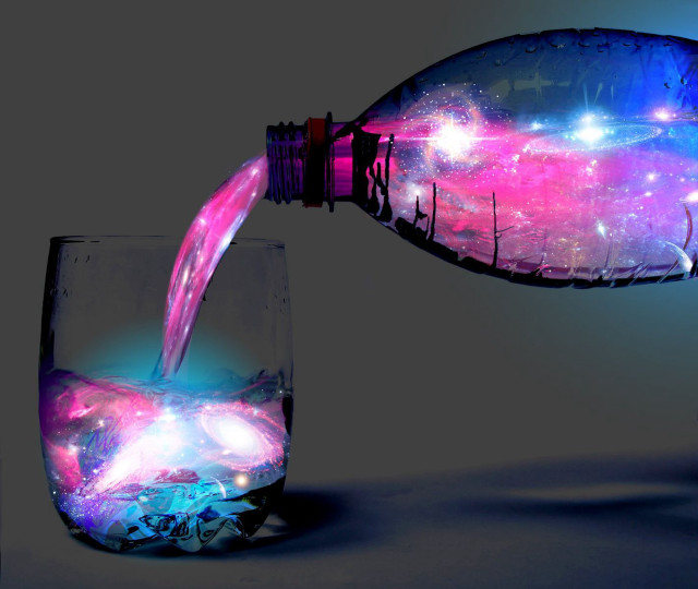Water pouring glass pink blue free wallpaper for desktop - medium preview image
