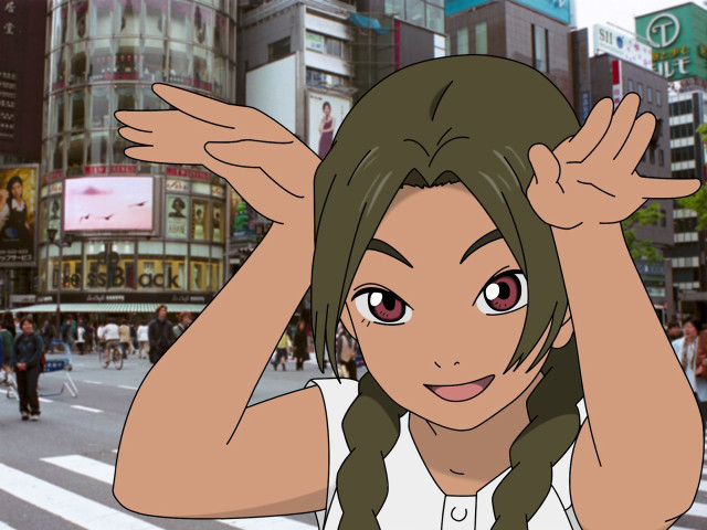 Girl braids city street urban free wallpaper for desktop - medium preview image