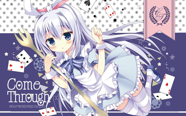 Girl broom cards neck caption free wallpaper for desktop - medium preview image