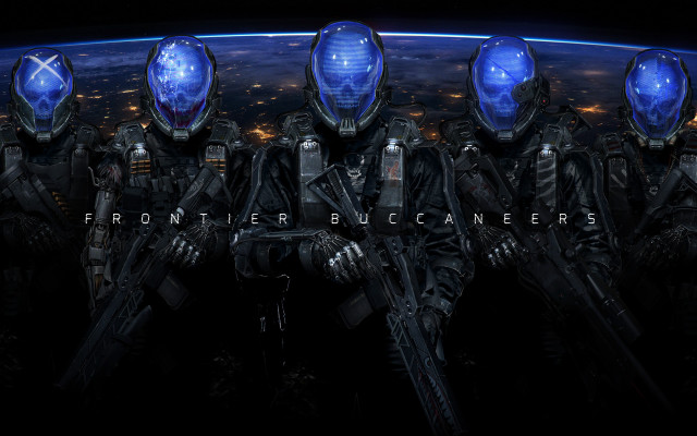 Alien soldiers planet space art free wallpaper for desktop - medium preview image