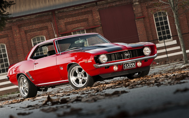 Red car 3d render city free wallpaper for desktop - medium preview image