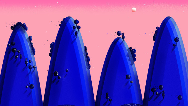 Blue surfboards pink background starry free wallpaper for desktop - medium preview image