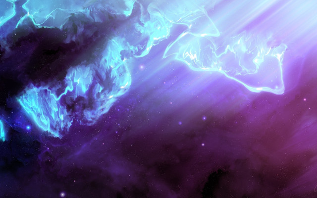 Colorful space scene star nebula free wallpaper for desktop - medium preview image