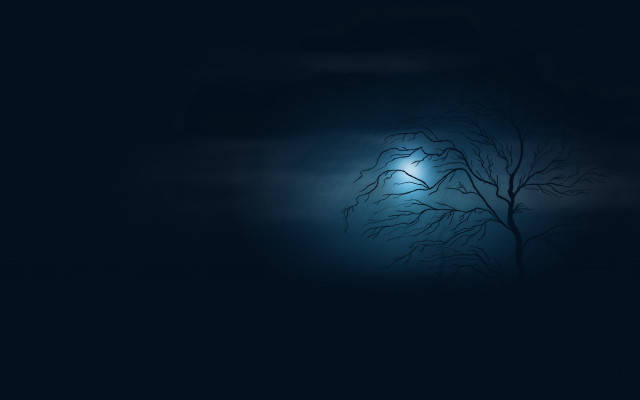 Gothic tree night light bird free wallpaper for desktop - medium preview image
