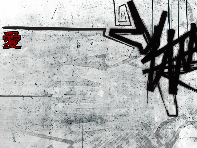Black white stay alive graffiti free wallpaper for desktop - medium preview image