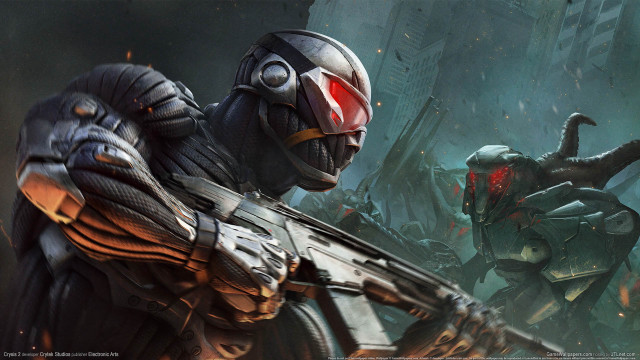 Futuristic suit man zombies city free wallpaper for desktop - medium preview image