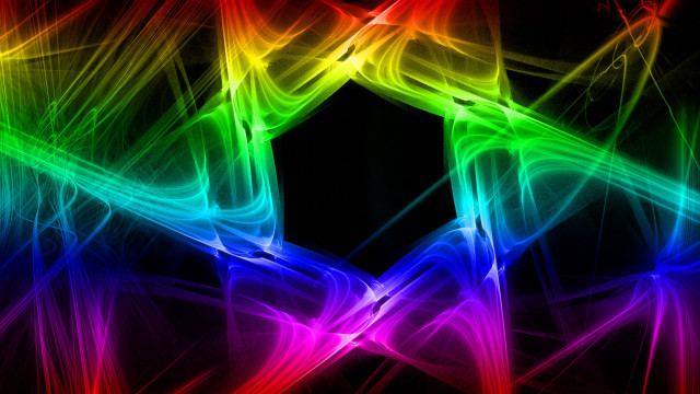 Colorful abstract black rainbow hologram free wallpaper for desktop - medium preview image
