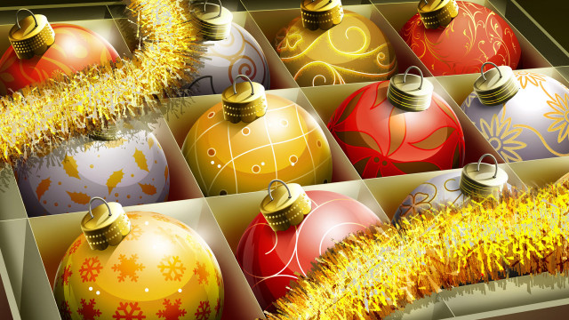 Ornamental christmas ornaments floral lamp free wallpaper for desktop - medium preview image