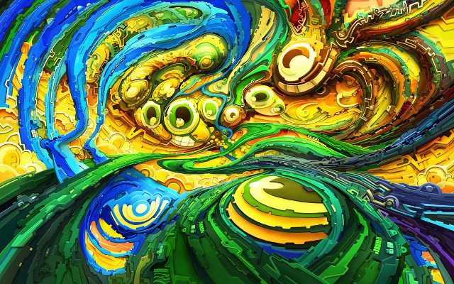 Colorful abstract design painting with free wallpaper for desktop - medium preview image