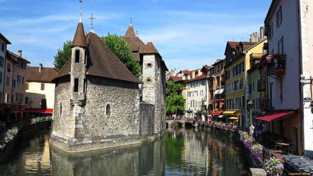 City river bridge clocktower skyscraper free wallpaper for desktop - medium preview image