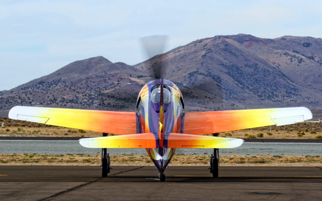 Colorful airplane mountains lake 8k free wallpaper for desktop - medium preview image