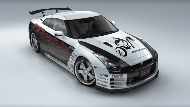 White sports car black red free wallpaper for desktop - medium preview image