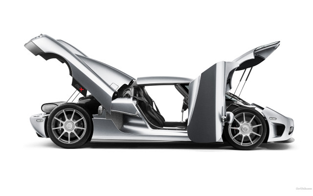 Silver sports car open doors #8 free wallpaper for desktop - medium preview image