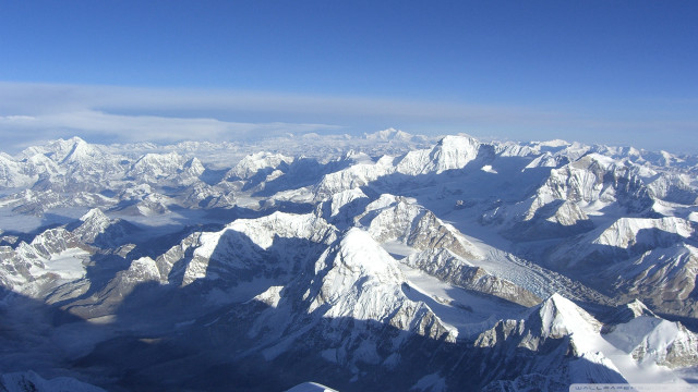 Mountain range airplane window view #2 free wallpaper for desktop - medium preview image
